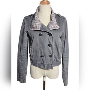 Sound & Matter Vintage Gray Cropped Jacket
